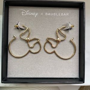 BaubleBar Gold Disney Earrings
